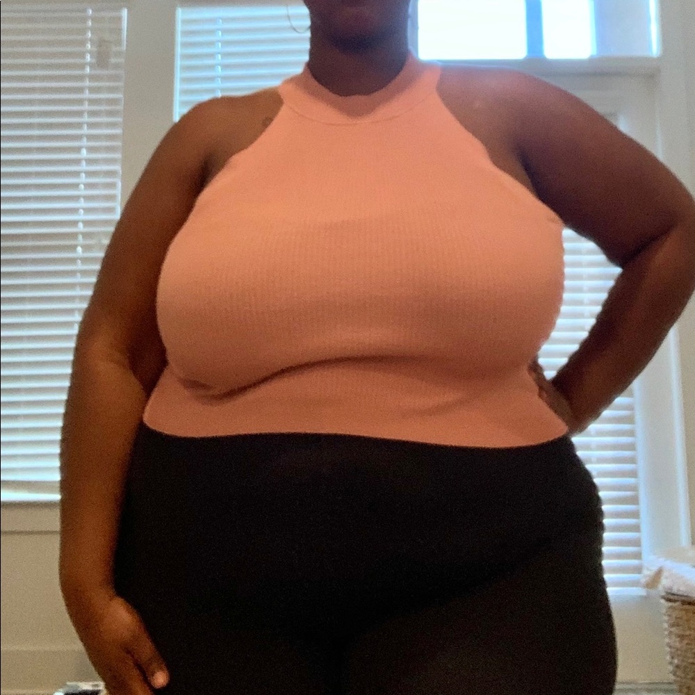 Racer back ribbed tank top